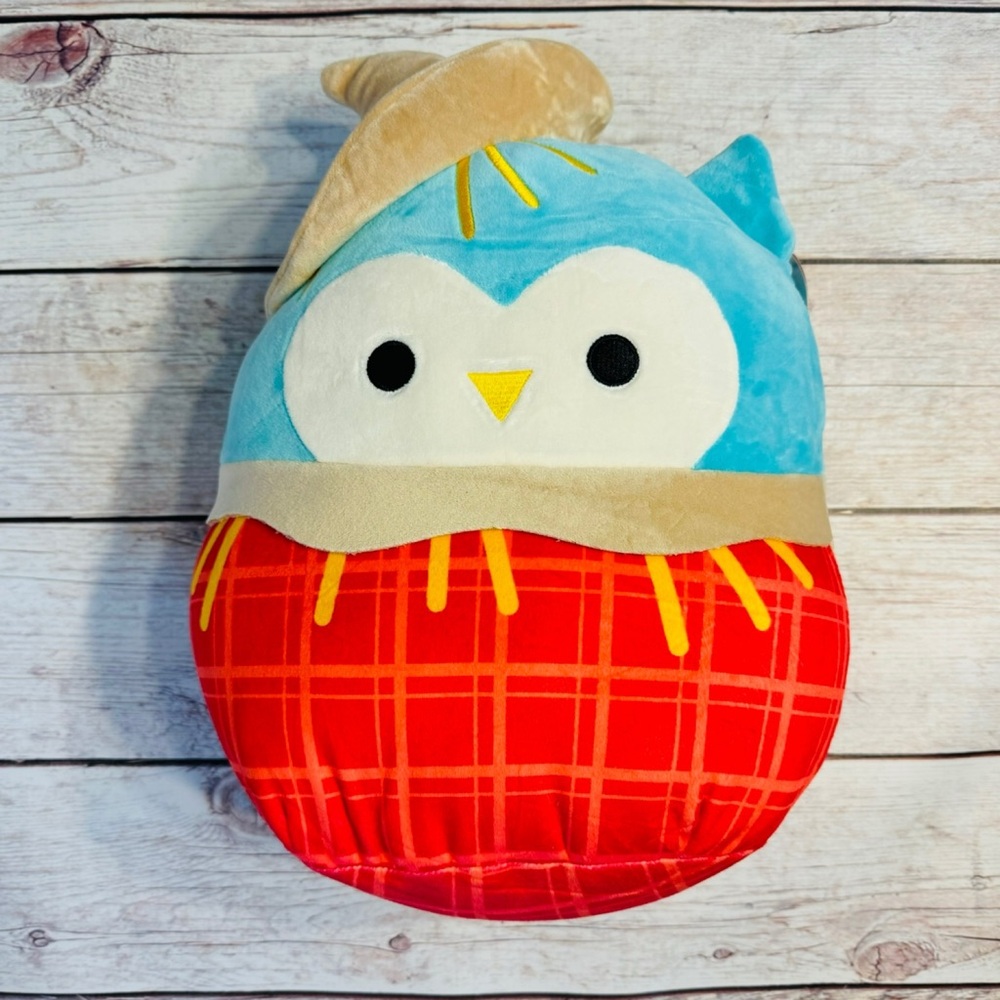 🆕 Squishmallow • 16” Winston the Owl Scarecrow
